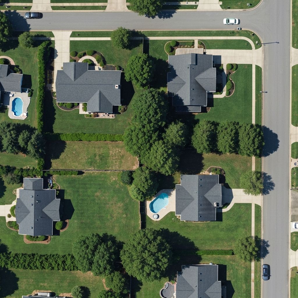 Satellite aerial view of property